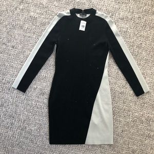 Black and Silver knit Rag and Bone Dress
